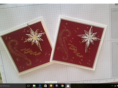 Stamping with DonnaG Stampin' Up Star of light stamps & Starlight Thinlet Bundle Christmas Card