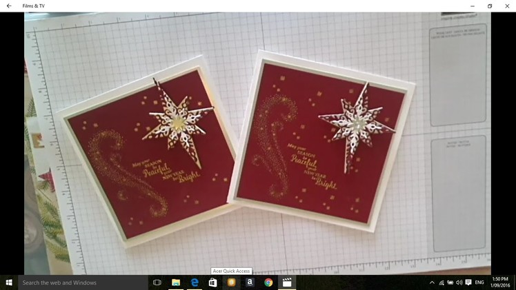 Stamping with DonnaG Stampin' Up Star of light stamps & Starlight Thinlet Bundle Christmas Card