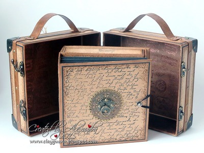 Vintage Style Suitcase with a Drawer Album
