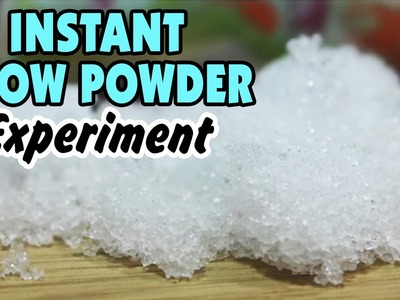 Amazing Science Experiments That You Can Do At Home - How To Make Instant Snow Powder