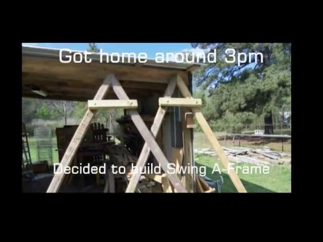 Building the A-Frame for a Swing (Slide Show)