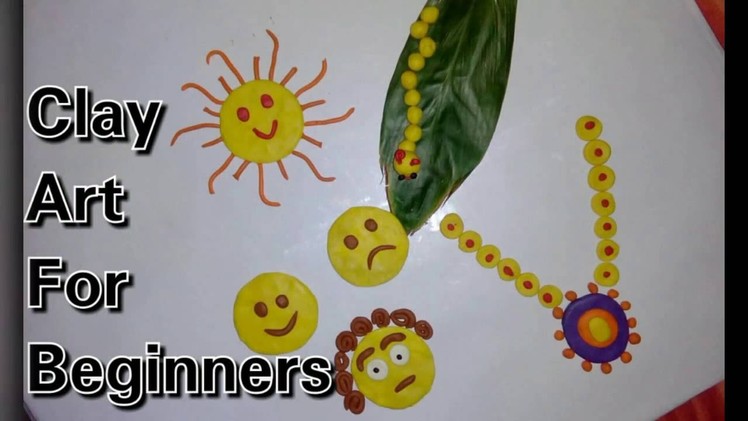Clay tutorial : Clay art for beginners (for nursery kids) | emoji | necklace | caterpillar | sun