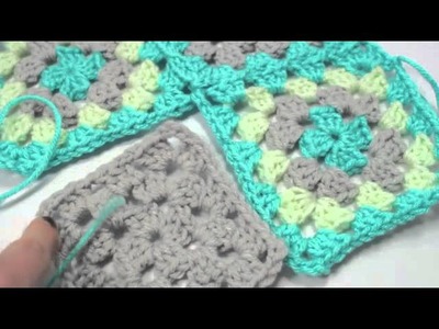 Connecting Granny Squares as you go - Right Handed Version