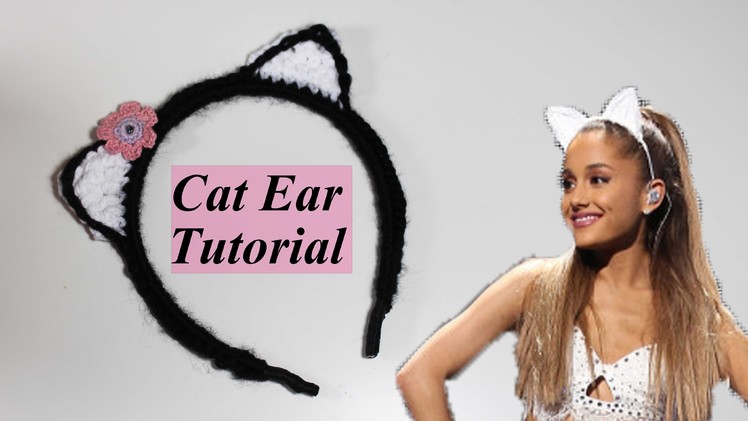 Crochet Cat Ear Headband Tutorial