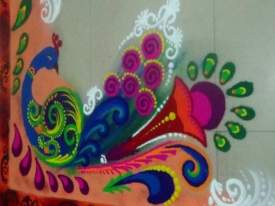 Diwali special Rangoli Best Peacock Rangoli Designs