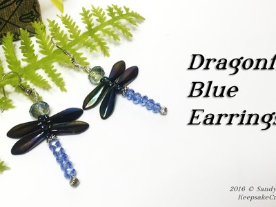 Dragonfly Blue Earrings Tutorial
