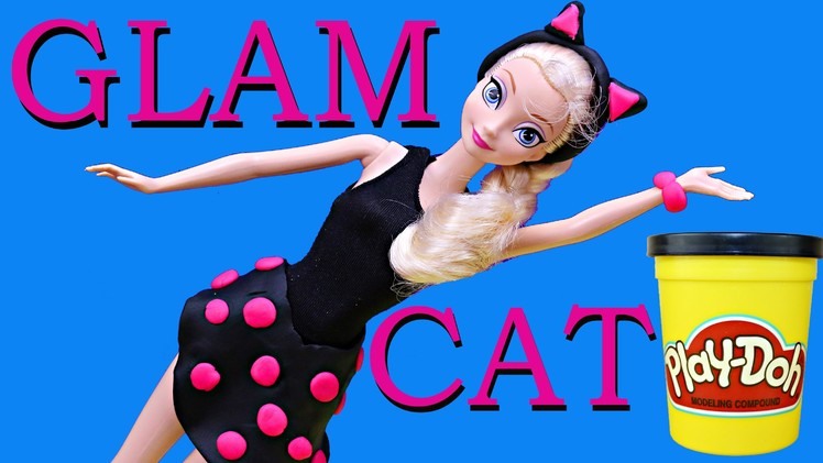 Frozen Play Doh Halloween Costume DisneyCarToys Elsa Barbie Glam Cat Playdough Dress