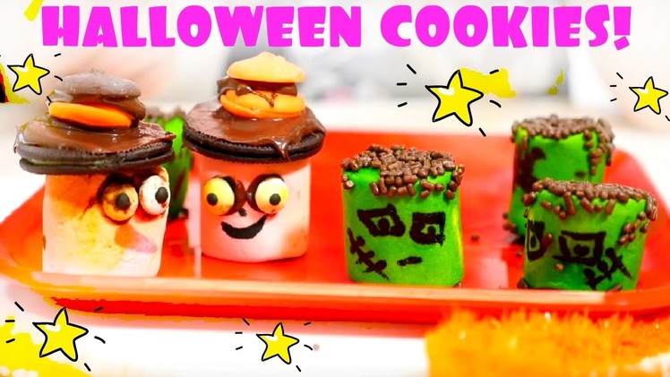 HALLOWEEN IDEAS: Halloween cookies recipe for kids! Cookies recipes cooking video with Marshmallow