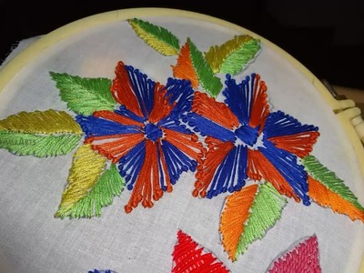 Hand Embroidery Easy Flower Designs by Amma Arts