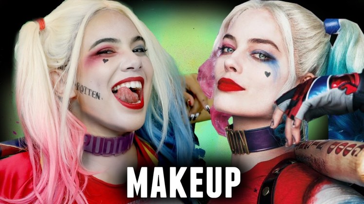 HARLEY QUINN EPIC MAKEUP TUTORIAL (Suicide Squad Halloween Costume Idea 2016)