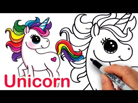 How to Draw a Cartoon Unicorn Farting Cute step by step