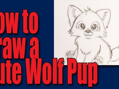 How to draw a cartoon wolfpup