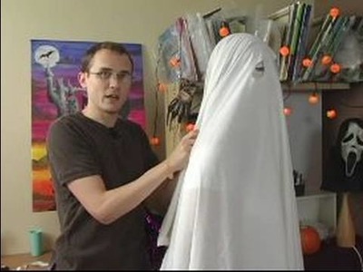 How to Make a Ghost Halloween Costume : How to Attach Pins to a Ghost Costume