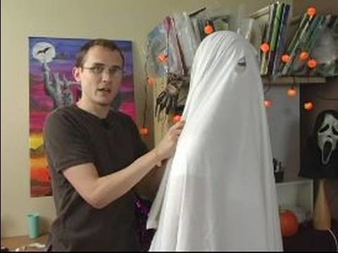 How to Make a Ghost Halloween Costume : How to Attach Pins to a Ghost Costume