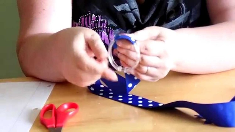 How to make a Hair Bow Holder Using Shower Curtain Ring