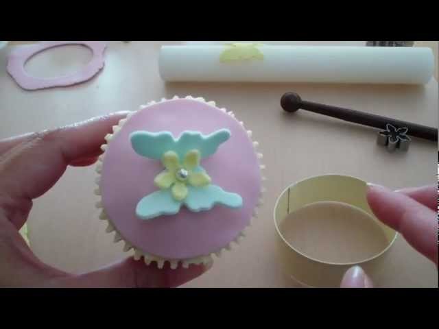 How to Make Cupcake Toppers (3) - Fondant Butterfly