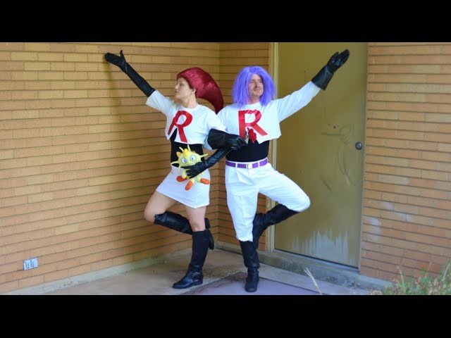 Costumes!,Jessie,and,James,Cosplay!,No,Sew,Tutorial,How,to,make,Team,Rocket...