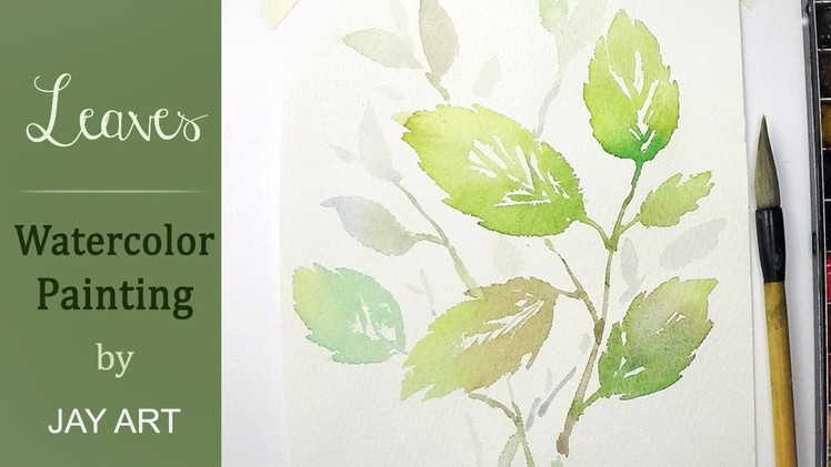 How to paint leaves in watercolors (quick & easy)