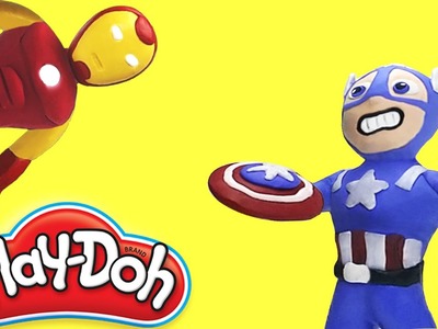 Iron Man vs Captain America Civil War Funny Play Doh Stop motion Animation Movies For Kids | Zilo TV