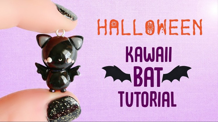 Kawaii Bat│Polymer Clay Halloween Tutorial