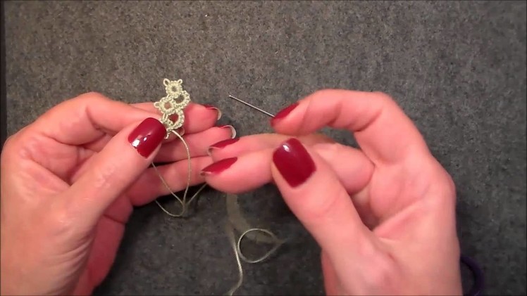 Lesson 15 Adding more thread and hiding ends in Needle tatting