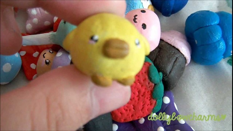 My first air-drying clay charms (hand painted)♥ ^.^