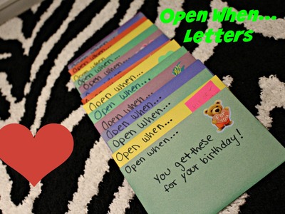Open When Letters | Kendall