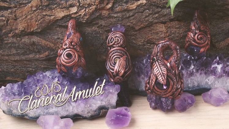 Polymer clay and mineral pendants 2015 by ClaneralAmulet