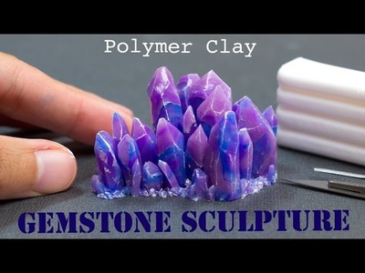 Polymer Clay Gemstone Crystals. Fimo Tutorial