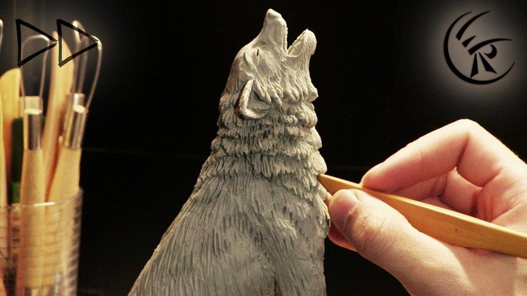 Sculpting "howling Wolf" ►► Timelapse