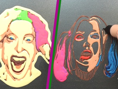 The Joker and Harley Quinn Pancake Art