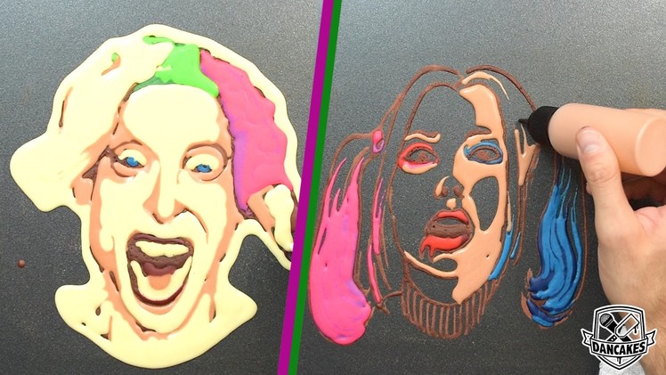 The Joker and Harley Quinn Pancake Art