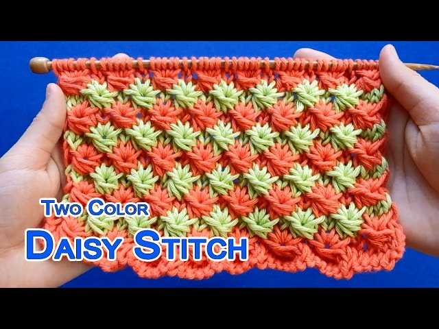 Two-color Daisy stitch