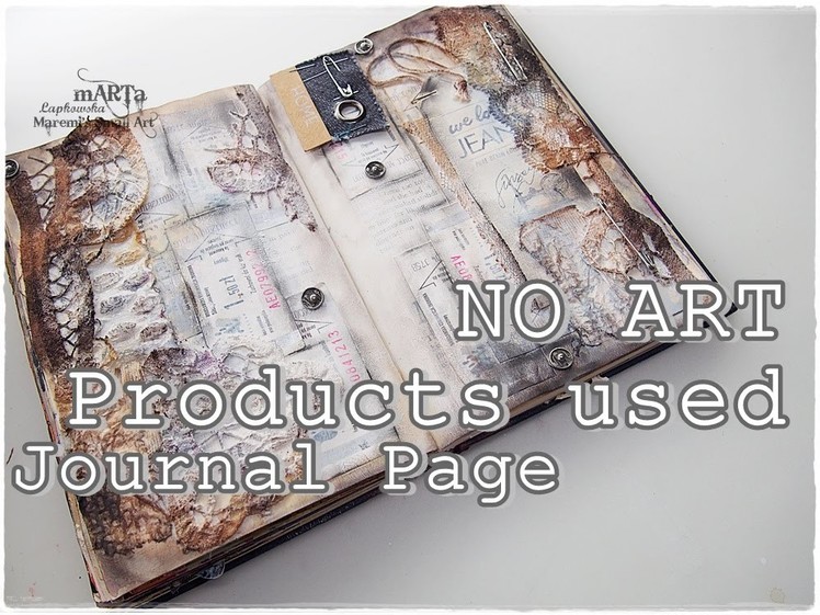 100% Recycled Junk Journal Page Tutorial on BUDGET #1