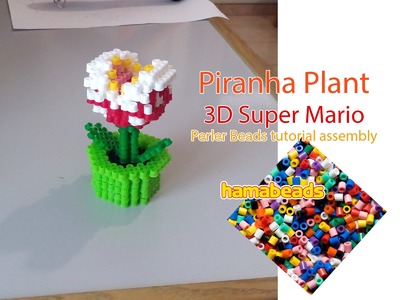 3D melty beads assembly Piranha Plant from Super Mario