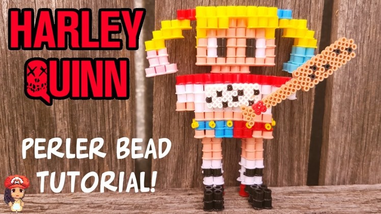3D Perler Beads HARLEY QUINN Tutorial (Suicide Squad)