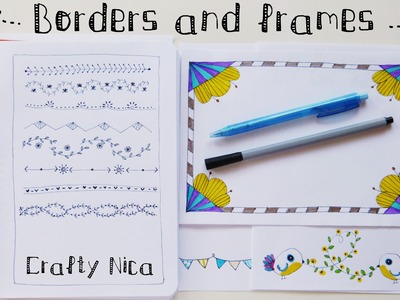 BORDERS AND FRAMES DESIGNS. Borders for cards,  school projects & planner decoration ideas