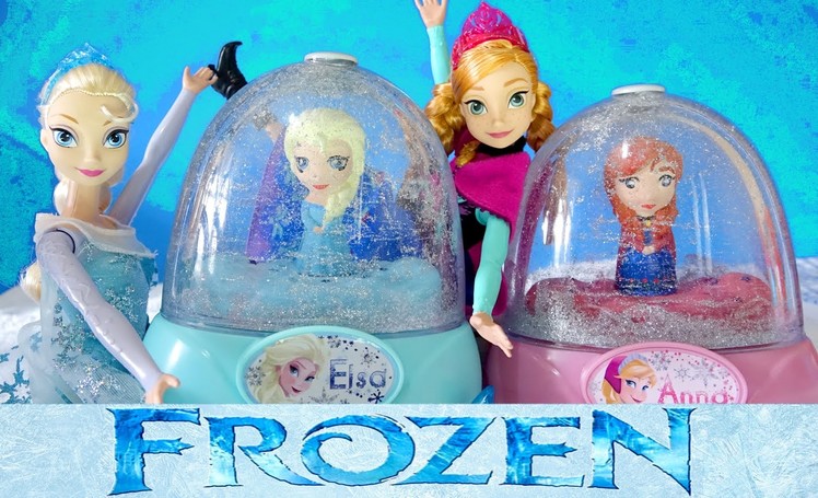 FROZEN ELSA GLITTER GLOBES How to Paint Elsa Anna Olaf 3 Disney Snow Domes