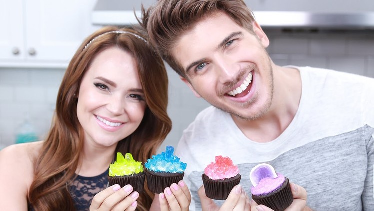 GEODE CANDY CUPCAKES ft Joey Graceffa! - NERDY NUMMIES