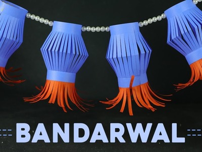 Handmad Bandarwal Making via Paper Lanterns for Door Decoration on Diwali
