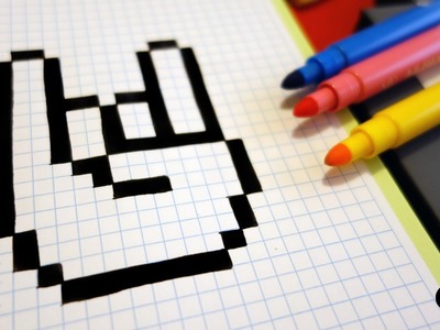 Handmade Pixel Art - How To Draw a Hand #pixelart