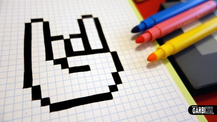 Handmade Pixel Art - How To Draw a Hand #pixelart