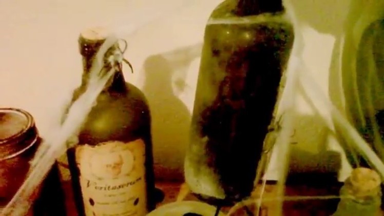 Haunted Halloween Witches Potion Bottles (aging technique)