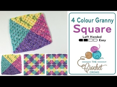 How to Crochet 4 Color Granny Square