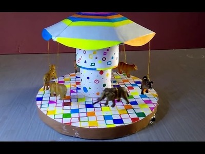 How to make a carousel amusement ride for kids by crazyartline