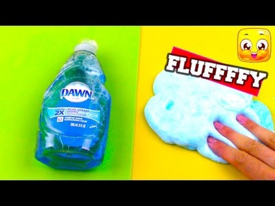 How To Make Fluffy Slime WITHOUT BAKING SODA, Borax, Liquid Starch, Detergent | DIY Dish Soap Slime