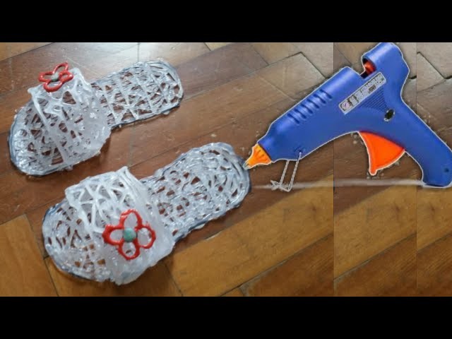 How to make shoes with hot glue gun - life hacks