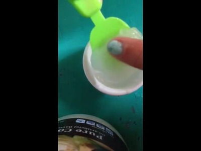 How to make slime out of hand sanitizer and dish soap✨