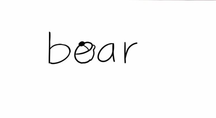 How to Turn word bear into a Cartoon Bear (Wordtoon) Summer Moment.