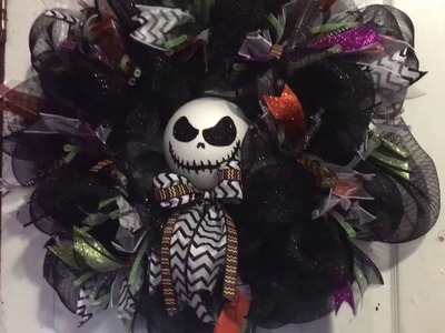 Making a Halloween wreath